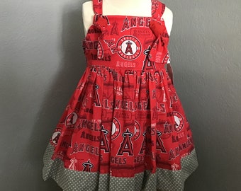 Girls Anaheim Angels handmade dress