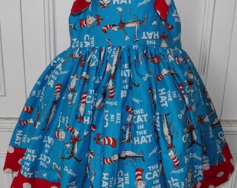 The Cat in the Hat Dr. Seuss Boutique Dress Size 2T 3T 4T 5 6