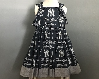 Girls NewYork Yankees  handmade dress.