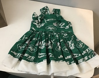 Girls Handmade New York Jets dress 12 months