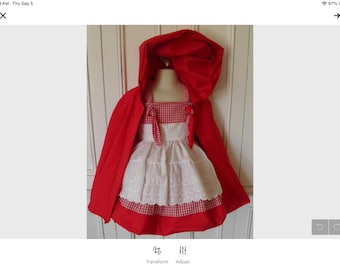 Little Red Riding Hood Costume Ships Priority - Etsy