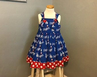 Los Angeles Dodgers handmade girls dress