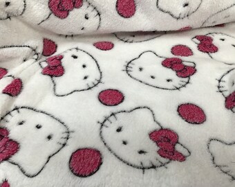 Hello Kitty Thick Plush Bathrobe fabric. 2 yards @78” wide