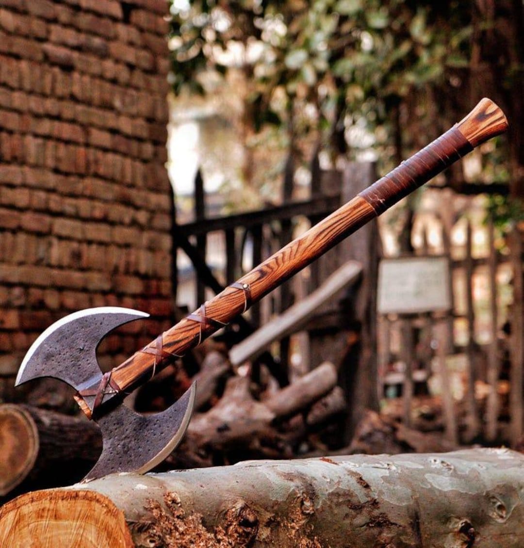 Berserk axe hâche à deux mains hache viking forgée hache