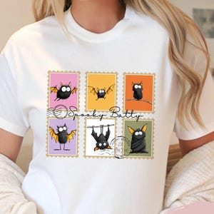 Cute Spooky Bat Stamps PNG SVG | Halloween Bat Clipart | Funny Bat Sublimation Design