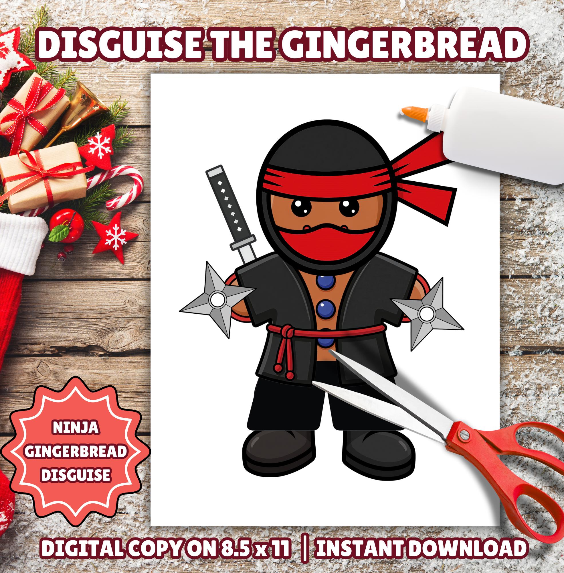 Disguise a Gingerbread Man as a Ninja Warrior Gingerbread Disguise…