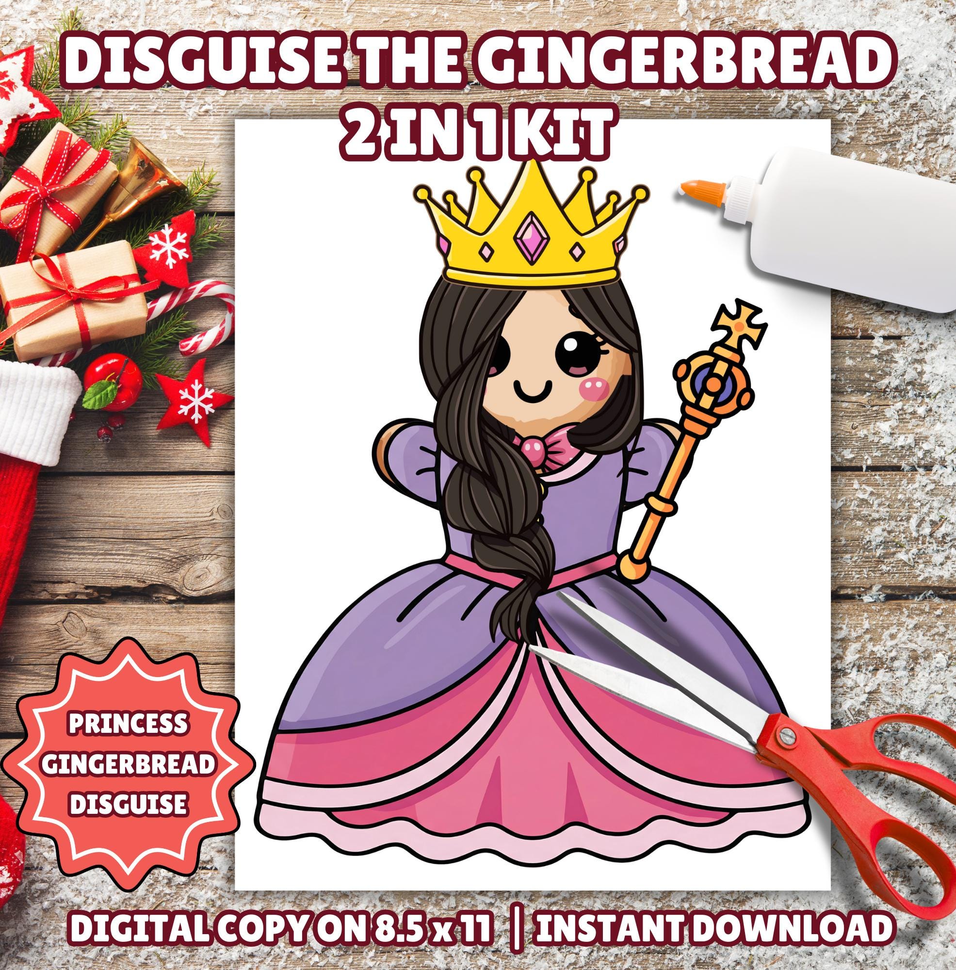 Disguise a Gingerbread Man as Princess, Cute Girly Gingerbread…