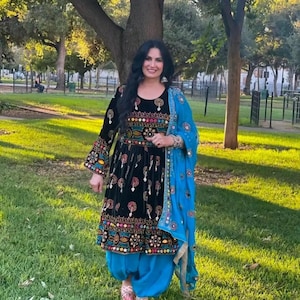 Afghani Heritage Dress – Embroidered Handmade Outfit for Cultural Celebrations