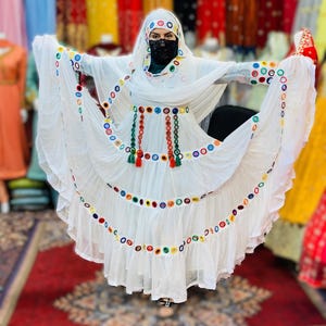 Afghani Frock – Hand Embroidered Traditional Dress for Celebrations & Parties
