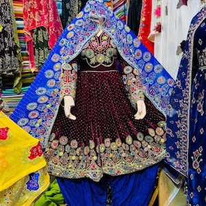 Tribal Afghan Kochi Dress – Handmade Embroidered Gown for Weddings & Nikah