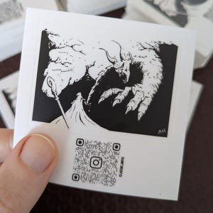 Pegatinas de cómic - Escena de fantasía dibujada a mano - Vinilo místico para portátiles, diarios o regalos