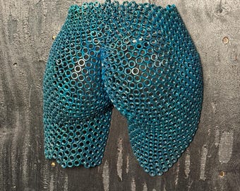 Butt Shape Sculpture from Welded Steel Nuts, Wall Art Hanging, Handmade Sculpture Original Art Pieces For Sale, Sculpture Fashion Designers