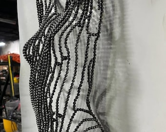Steel Balls Wall Mount Sculpture, Welded Steel Art, Unique Home Decor, Female Torso Metal - Unique Minimal Decor for Interior Design