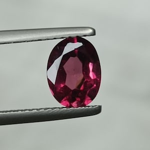 Natural Almandine Garnet (Pyrope) Oval, Purplish Red Garnet Oval Cut, Loose Purplish Red Garnet Stone, Faceted Garnet Oval Stone 1.68 Carat.