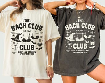 Halloween Bachelorette Shirt,  Spooky Bach Club Bride Party Tee, Boo Crew Tops