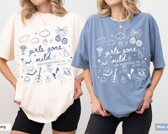 Camiseta de despedida de soltera "Girls Gone Mild": pijama de dama de honor personalizado