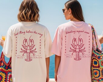 Last Fling Before The Ring Shirt, Personalized Bachelorette Party Shirt, Matching Shirts, Coastal Bach Weekend Tee, Custom Bridal Party Gift