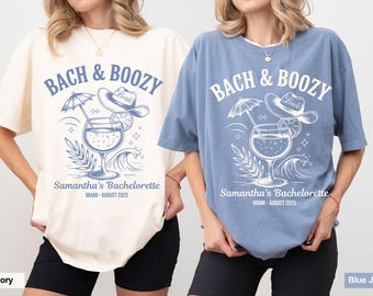 Bach & Boozy Bachelorette Party Shirt: Custom Team Bride Tee