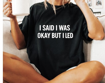 Funny Mental Health T-Shirt: Sarcastic Sad Girl Oversized Tee