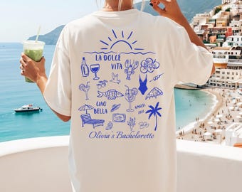 La Dolce Vita Bachelorette Shirt, Italian Girls Trip Tee, Matching Vacation Tee, Custom Bride Shirt, Beach Girls Trip Outfit Gift