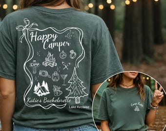 Diseño de camiseta de despedida de soltera en campamento PNG, Feliz despedida de soltera en campamento PNG, Camiseta de novia personalizada para campamento, Diseño de despedida de soltera en campamento