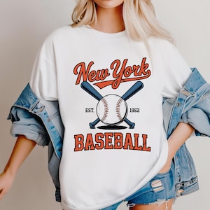 Retro New York baseball-T-shirt: sport-T-shirt in vintage-stijl