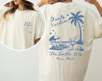 Camiseta personalizada de vacaciones familiares, camiseta "We Be Trippin", camisetas familiares de playa a juego, camiseta personalizada para viaje de verano, regalo familiar para vacaciones