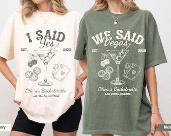 Camisetas para despedidas de soltera en Las Vegas: camisetas a juego para el viaje al casino de la novia y su grupo
