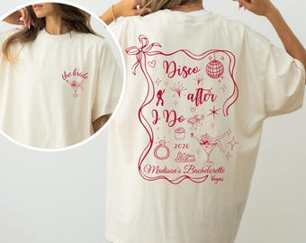 Disco Bachelorette Shirt, Personalized Disco After I Do Tee, Bride  Bach Party Shirt, Bridal Party Shirts, Retro Bride Crew, Bridesmaid Gift