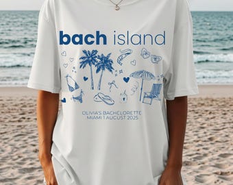 Camisetas de despedida de soltera en la Isla Bach: camisetas personalizadas para viajes de verano de chicas