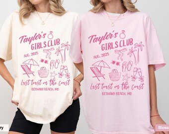 Camiseta de despedida de soltera para viaje a la playa: El último brindis en la costa