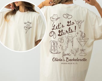 Let’s Go Girls Shirt, Western Bachelorette Party Tee, Bride Crew Shirt, Cowgirl Weekend Top, Country Bride Shirt, Custom Bach 2025 Tee