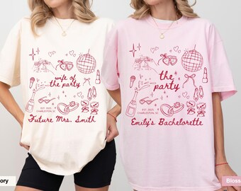 Bachelorette Party Shirts Custom, Bride & Bridesmaids Matching Tees, Disco Theme