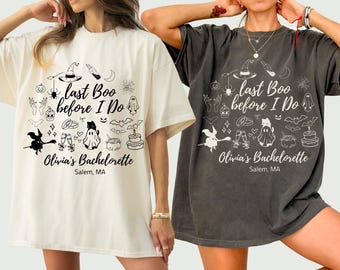 Camiseta personalizada de despedida de soltera espeluznante: Último abucheo antes de que me vaya