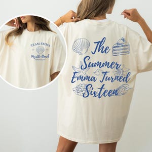 Personalized Summer Birthday Comfort Colors Shirt: Beach Trip Bachelorette Tee
