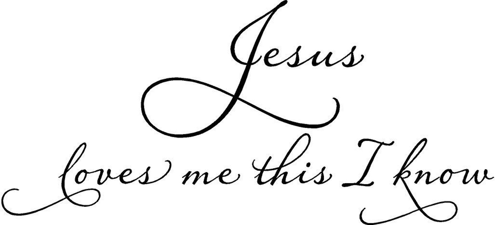 Jesus Loves Me This I Know Bible Scripture Vinyl Lettering Etsy