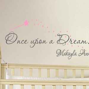 Once Upon a Dream... Personalized Childrens Nursery Vinyl | Etsy