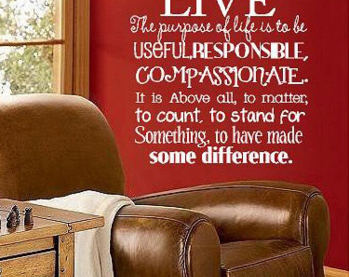 LIVE Vinyl Lettering Wall Words Quotes Graphics Decals Art Etsy