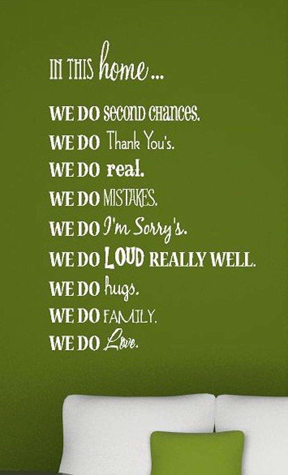 In This Home vinyl Lettering Wall Words Graphics Home Decor Etsy