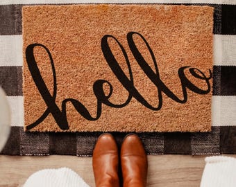 Felpudo de bienvenida, felpudo moderno, felpudo minimalista, decoración para la entrada, regalo de inauguración, felpudo para la puerta principal, decoración elegante para el hogar