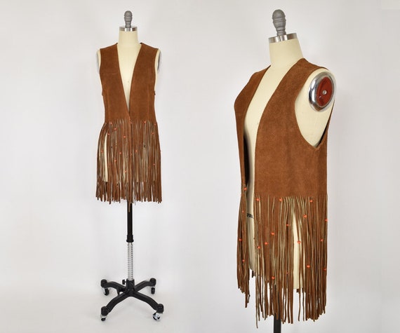 70's Beaded Suede Vest