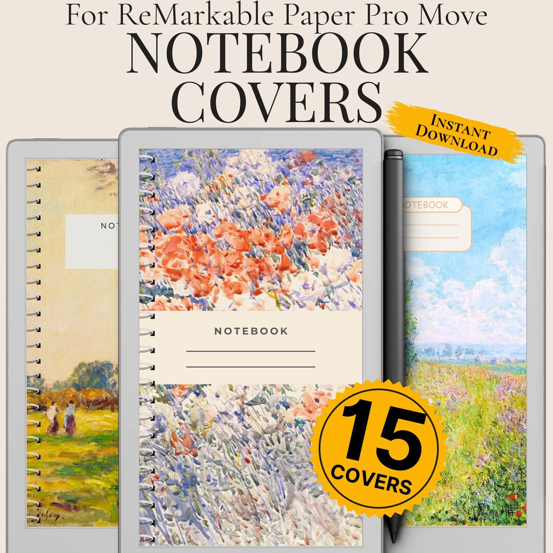Vintage Impressionist Notebook Covers for Remarkable Paper Pro Move ...