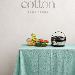 Handmade chickenkari cotton tablecloth floral handcrafted embroidered table cover Indian cutwork table cotton asthentic dining room decor