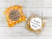 Thanksgiving favors, stickers and bags, set of 20, Thankful & Blessed, Matte white, Kraft brown, autumn decor, table decoration, rustic chic 