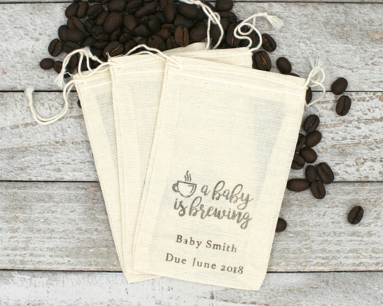 Personalized Baby Shower Favor Bags Cloth Favor Bags A Baby Etsy