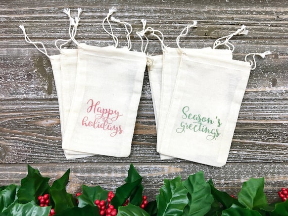 Red and 2024 green gift bags