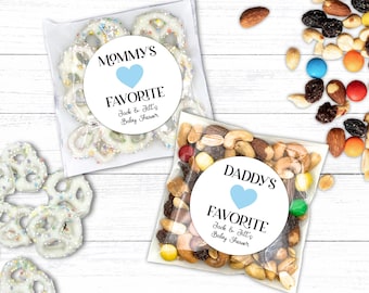 Personalized Baby Shower Favor Labels – Mommy & Daddy Favorites