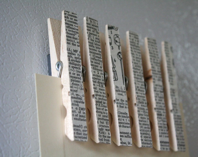 Clothespin Dictionary Design Set of 6 Vintage Etsy