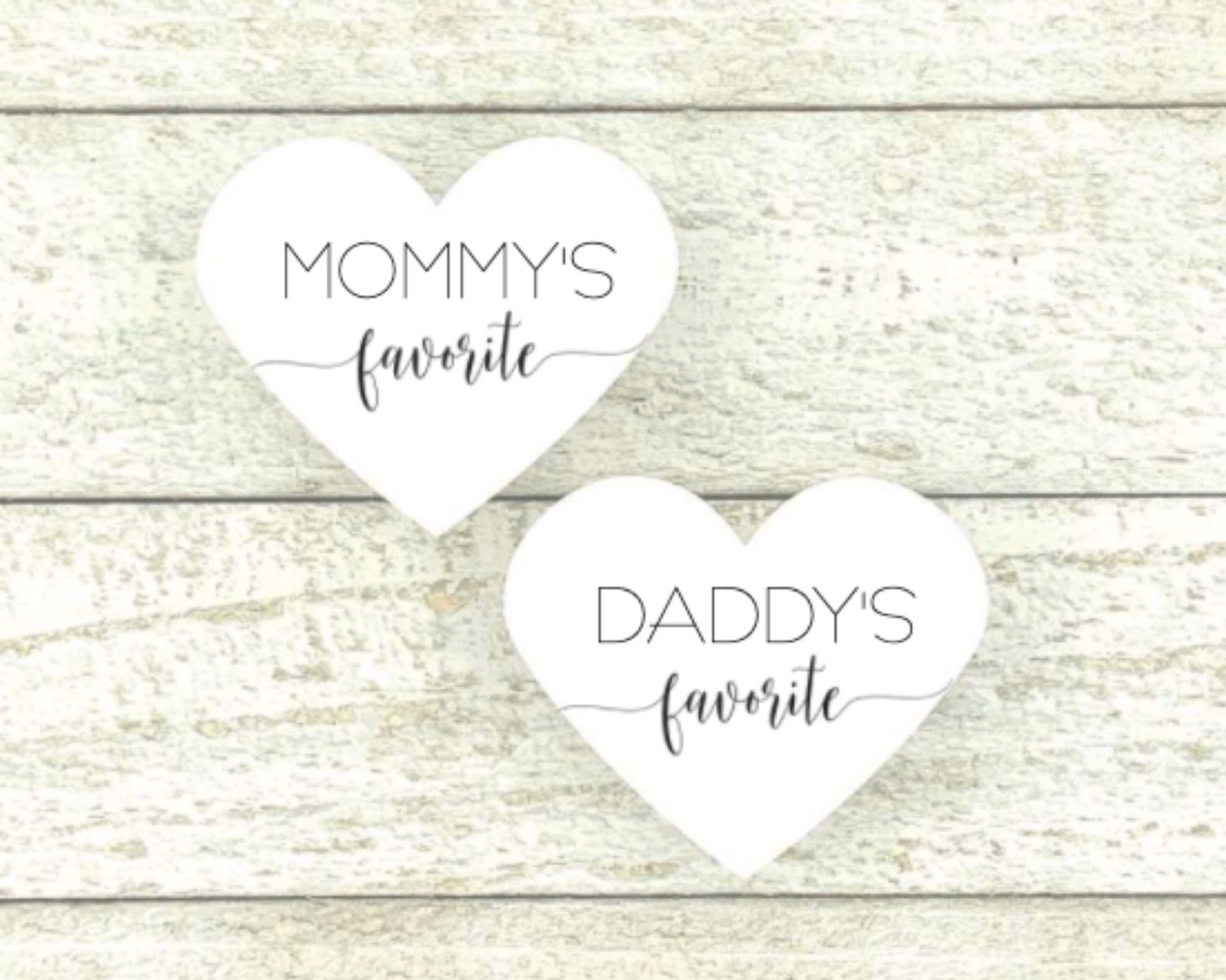 Baby Shower Favors Mommy and Daddy's Favorites Heart Etsy