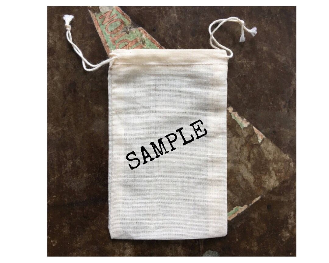 SAMPLE Cotton Favor Bags, Drawstring Cloth Favor Bags. Choose Style and
